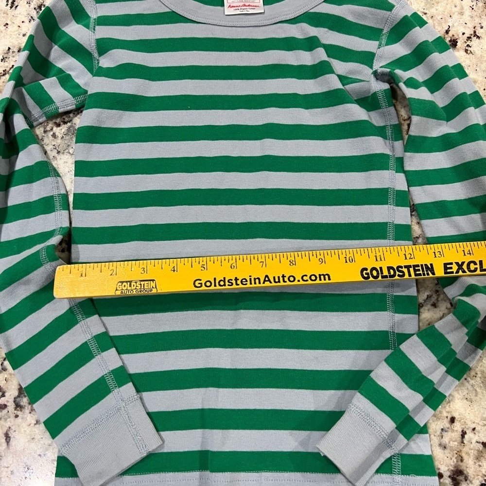 Hannah Anderson Green Striped Kids 100% organic cotton